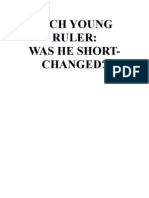 Rich Young Ruler - Was He Shortchanged?