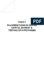 Fiis Operations in Indian Capital Market & Testing of Hypotheses