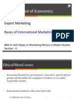 LSE BBA IV Marketing Ethics in International Business
