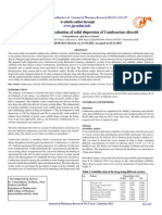 Preparation and Evaluation of Solid Dispersion of Candesartan Cilexetil