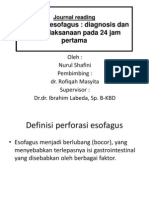 Definisi Perforasi Esofagus