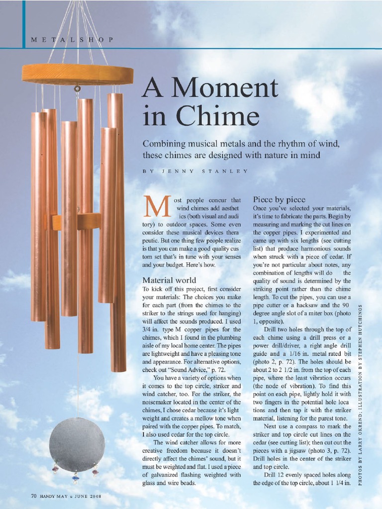 Make Wind Chimes Pipe (Fluid Conveyance) Sound