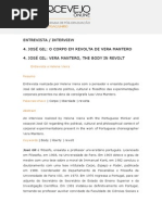 JOSÉ GIL - O CORPO EM REVOLTA DE VERA MANTERO entrevista