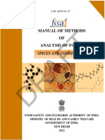 Draft: Manual of Methods OF Analysis of Foods
