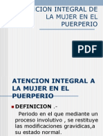 Atencion Integral en El Puerperio