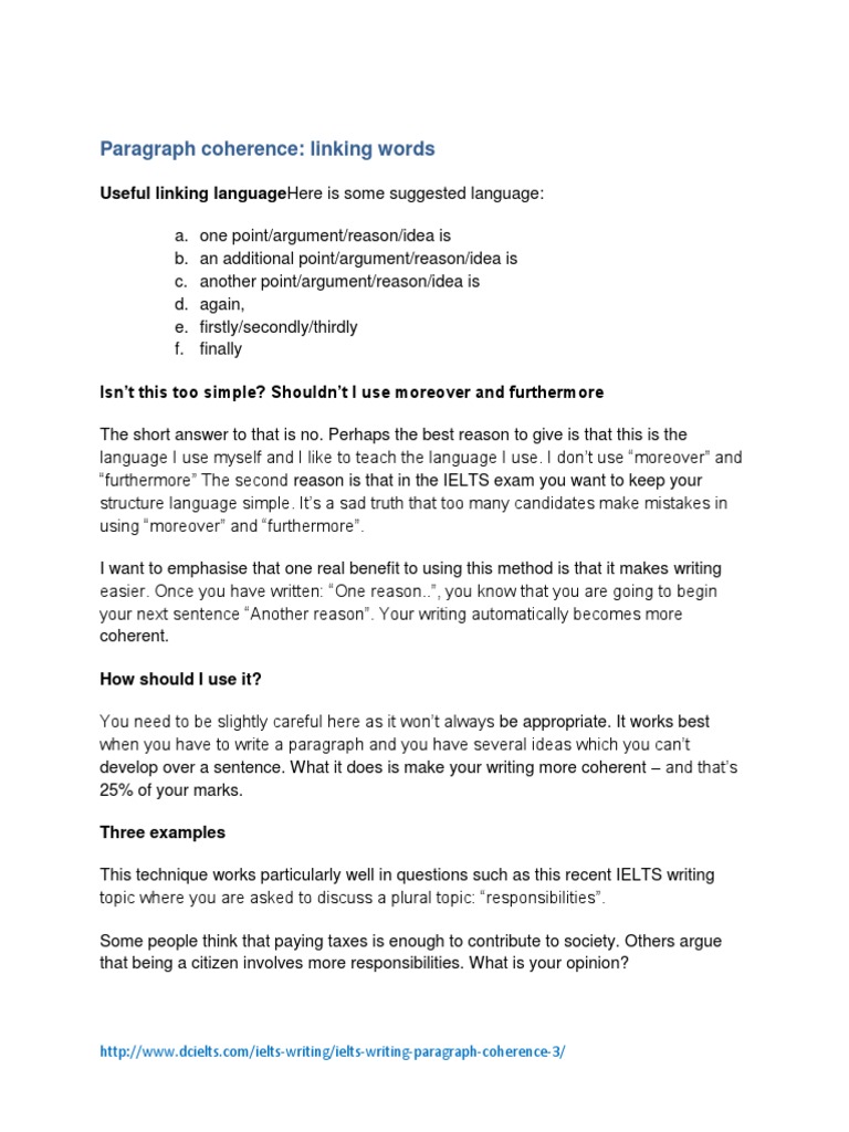 Example of coherence in writing image