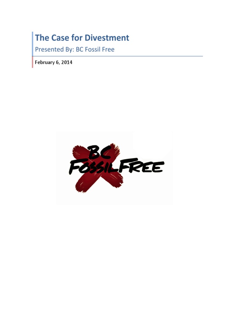 A Case For Divestment-Final | PDF | Fuels | Chemistry