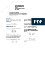 Prova 1 de Álgebra Linear - Licenciatura em Física UFPR
