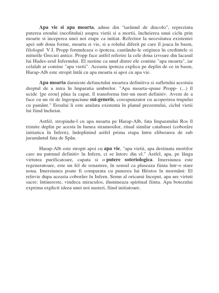 Apa Vie Si Apa Moarta