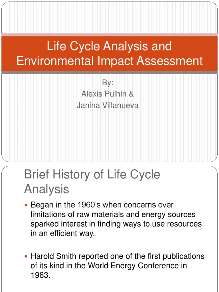 Life Cycle Analysis and Environmental Impact Assessment97 | PDF | Life ...