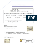 Cálculo de percentagens e descontos