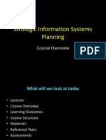 Strategic Information Systems Planning: Course Overview