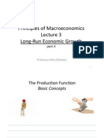 Principles of Macroeconomics Lecture 3 Long - Run Economic Growth