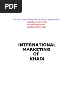 Download International Marketing of Khadi Project Report by kamdica SN21260793 doc pdf