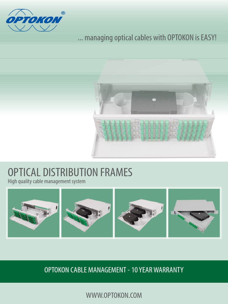 Optical Distribution Frame Solutions | PDF | Optical Fiber | Fiber To The X