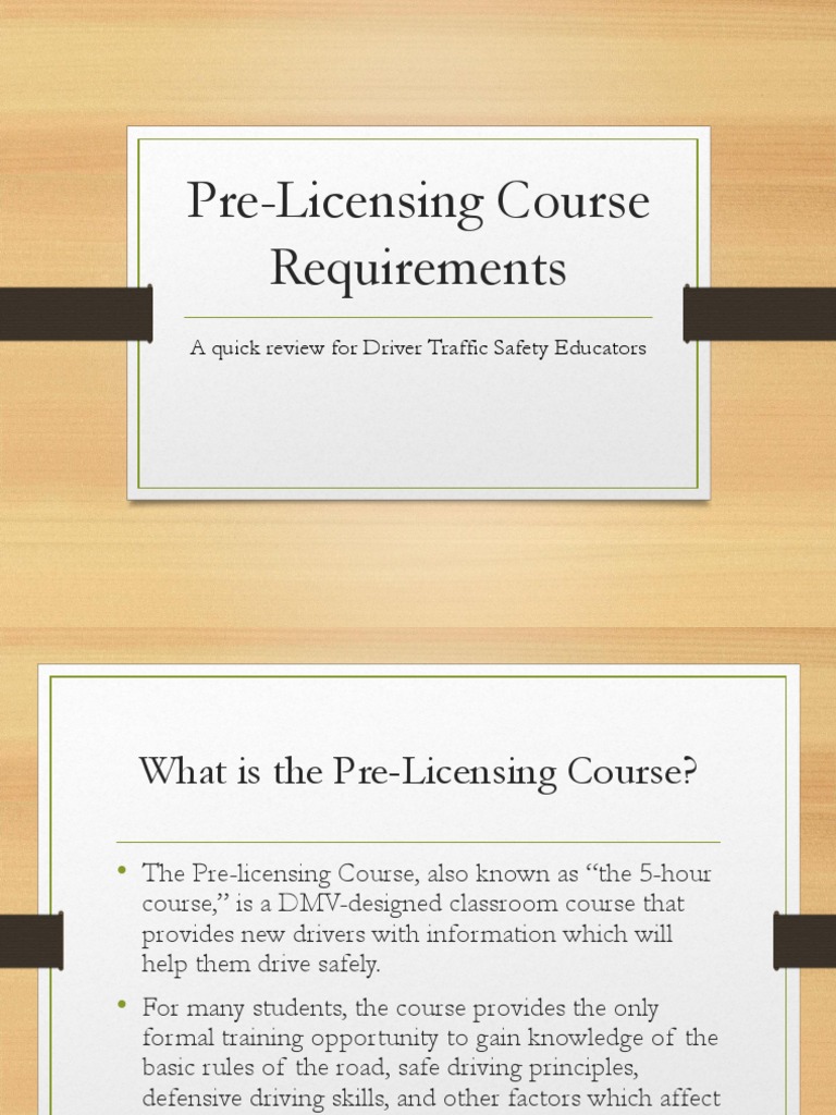 Pre-Licensing Course Guide | PDF | Driving | Driving Under The Influence