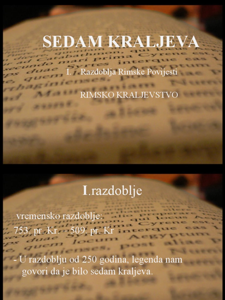 Rimsko Carstvo - Sedam Kraljeva | PDF