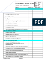 Three Month Safety Check List: Action Initials Remarks 1