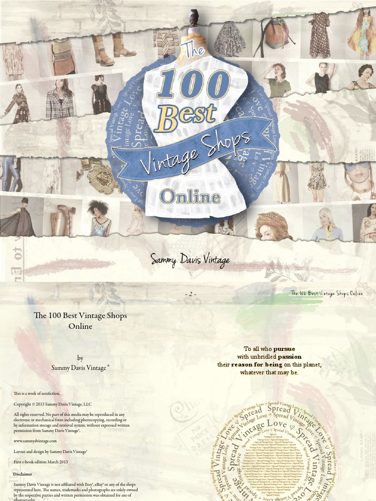 The 100 Best Vintage Shops Online - 2013! | PDF | Etsy | Clothing