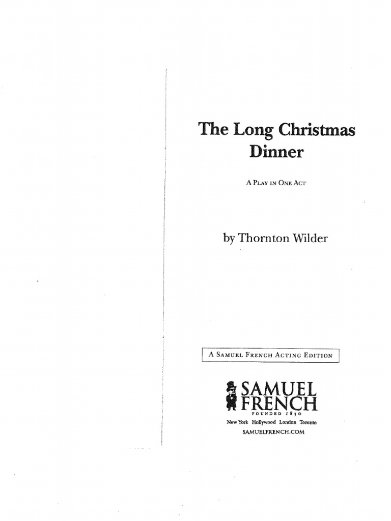Long Christmas Dinner Script PDF
