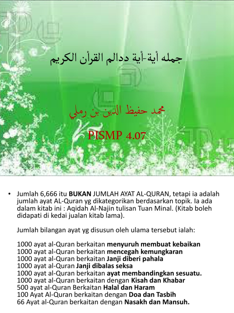 Bilangan Ayat Di Dalam Al Quran Pdf