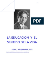 Krishnamurti-La Educacion y El Sentido de La Vida