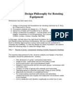 Foundation Design Philosophy For Rotating Equipment