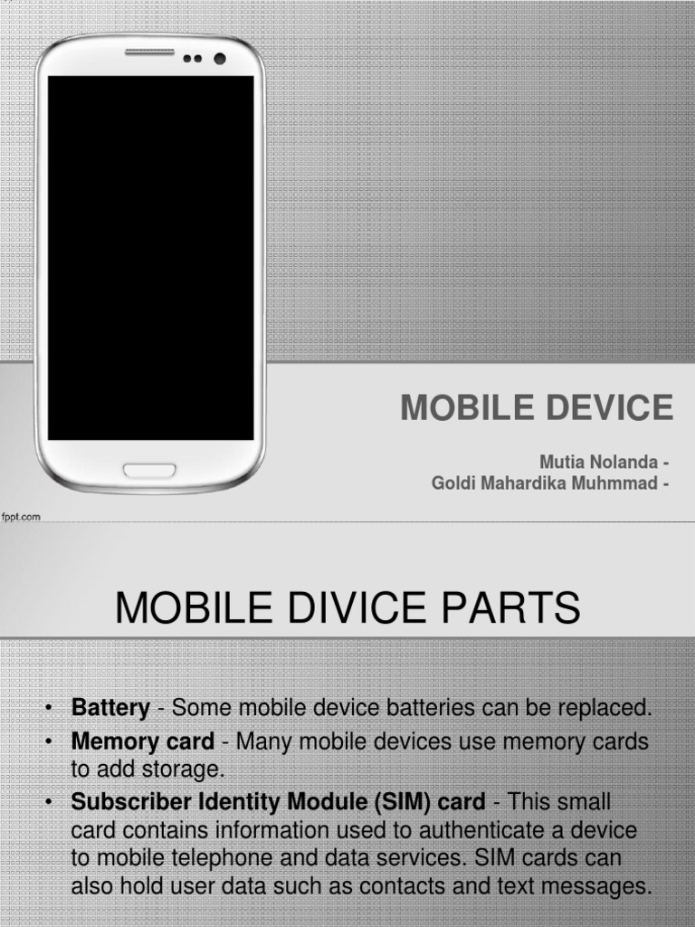 Mobile Device Parts and Features Guide | PDF