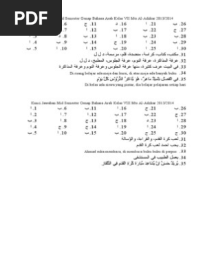 Contoh Soal Bahasa Arab Kelas 7 Dan 9 K13