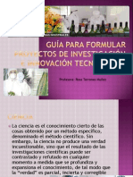 Guía para formular proyectos de investigación