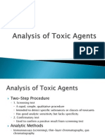 Analysis of Toxic Agents