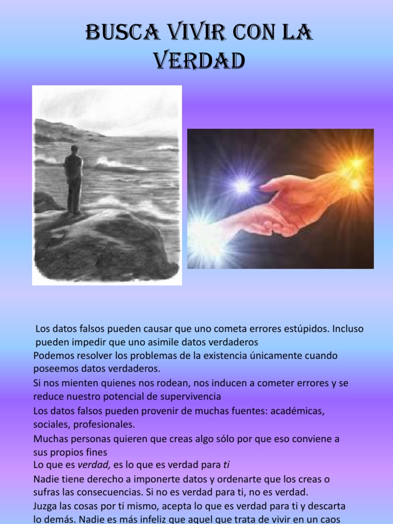 Busca Vivir Con La Verdad | PDF | Verdad | Conceptos psicologicos