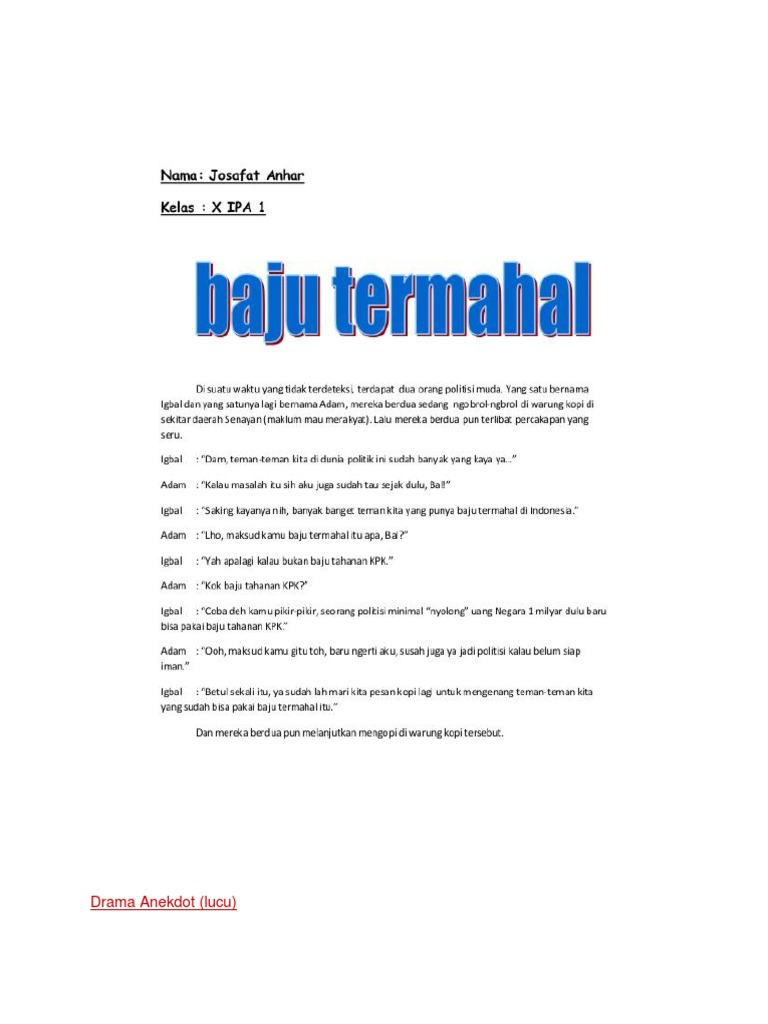 Drama Anekdot Iqbal Drama Anekdot Iqbal
