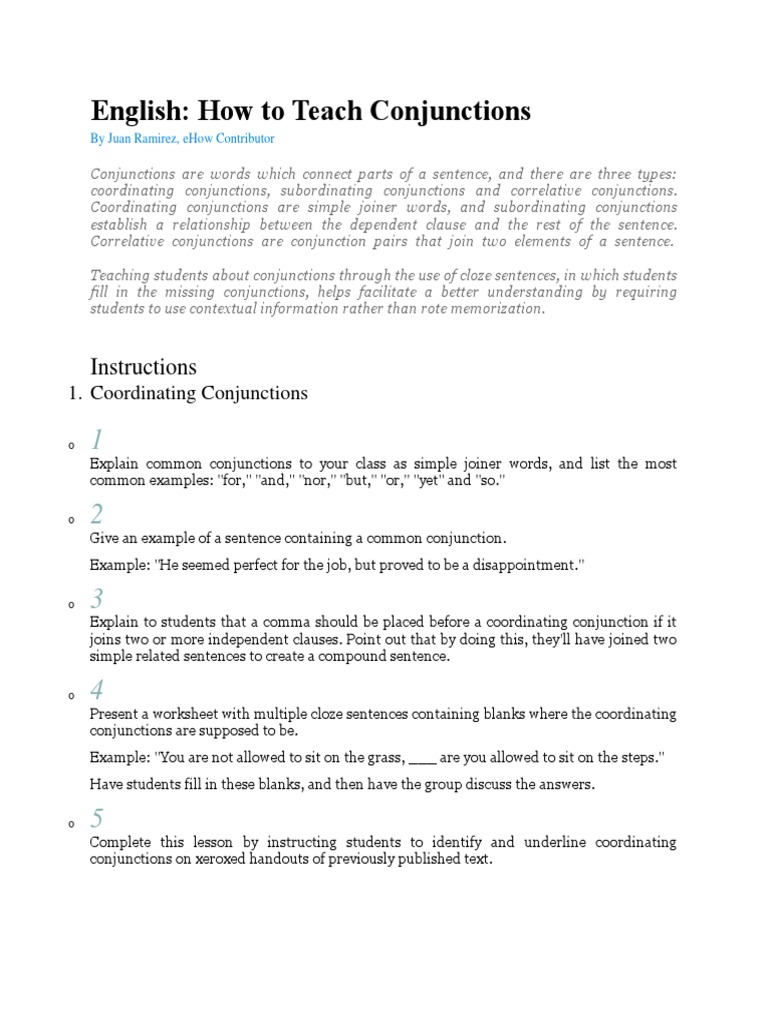 Worksheets Correlative Conjunctions Worksheets worksheets coordinating conjunctions worksheet eihseba com free teaching docx sentence linguistics grammar