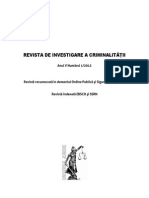 Revista de Investigare A Criminalitatii