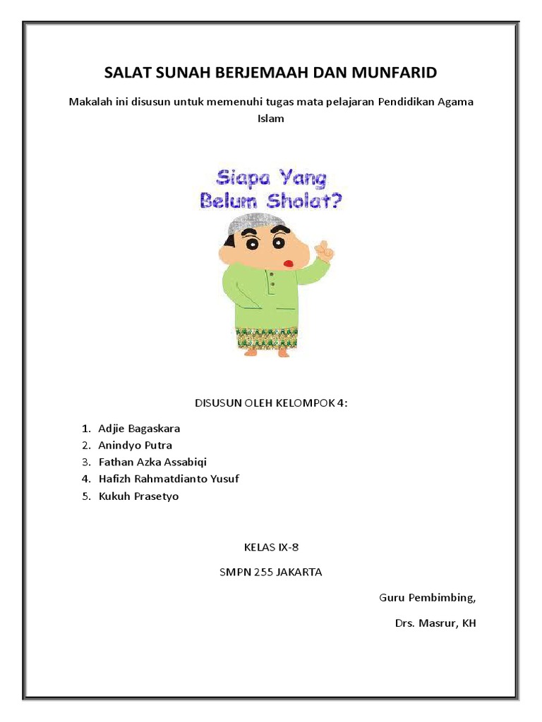 Salat Sunah Berjemaah Dan Munfarid