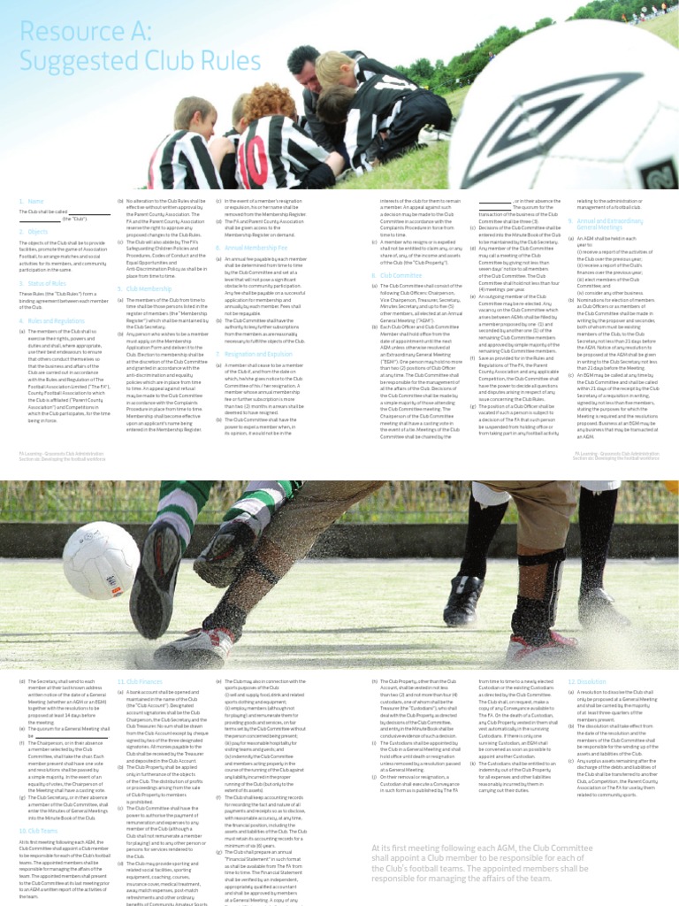 Club Rules for Football Association Members | PDF