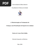 A musicoterapia no tratamento de crianças com perturbação do espectro do autismo