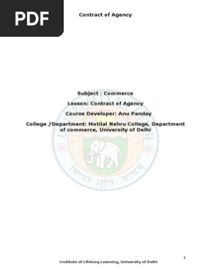 Contract of Agency 