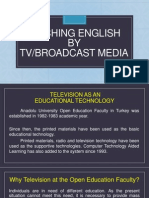 x  teaching english by tv broadcast media