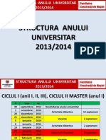 Structura Anului Universitar 2013-2014