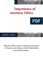Importance Business Ethics I