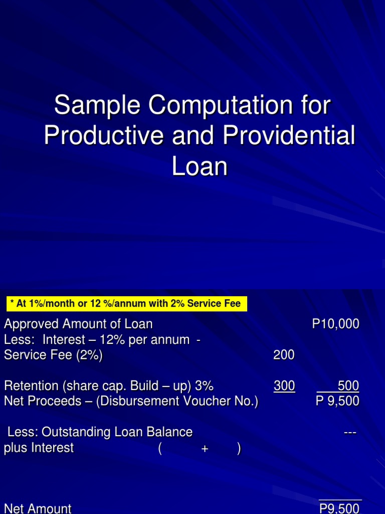 Loan Sample Computation | PDF | Amortization (Business) | Interest