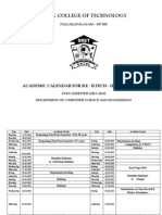 Academic Calender2012-2013 EVEN Sem - ECEW