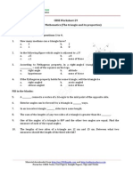 CBSE Worksheet-29 CLASS - VII Mathematics (The Triangle and Its Properties)