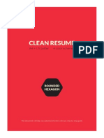 Clean Resume: A4 + US Letter 4 Color Schemes