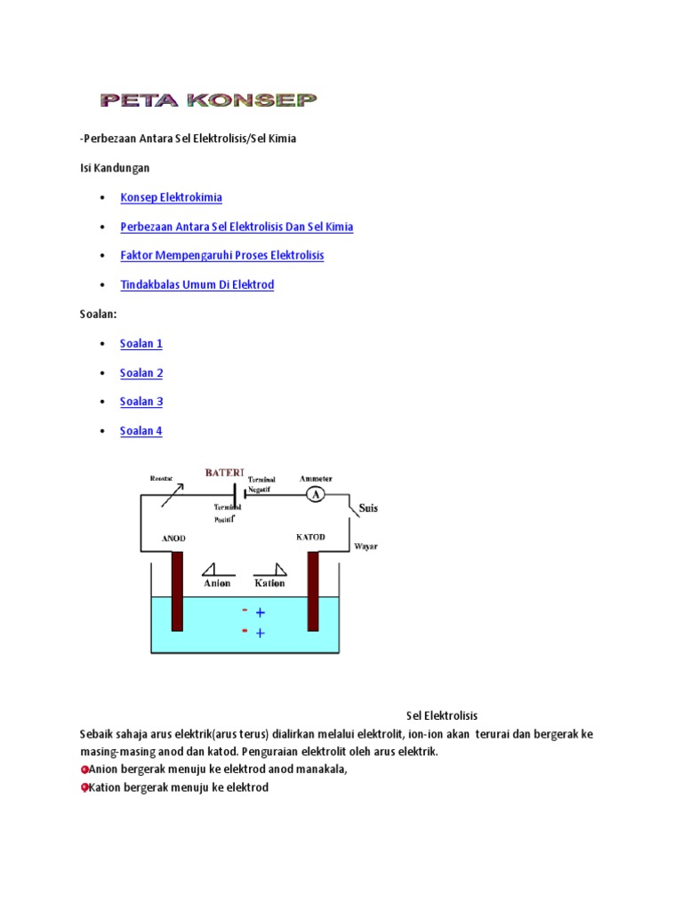 Perbezaan Antara Sel Elektrolisis Pdf