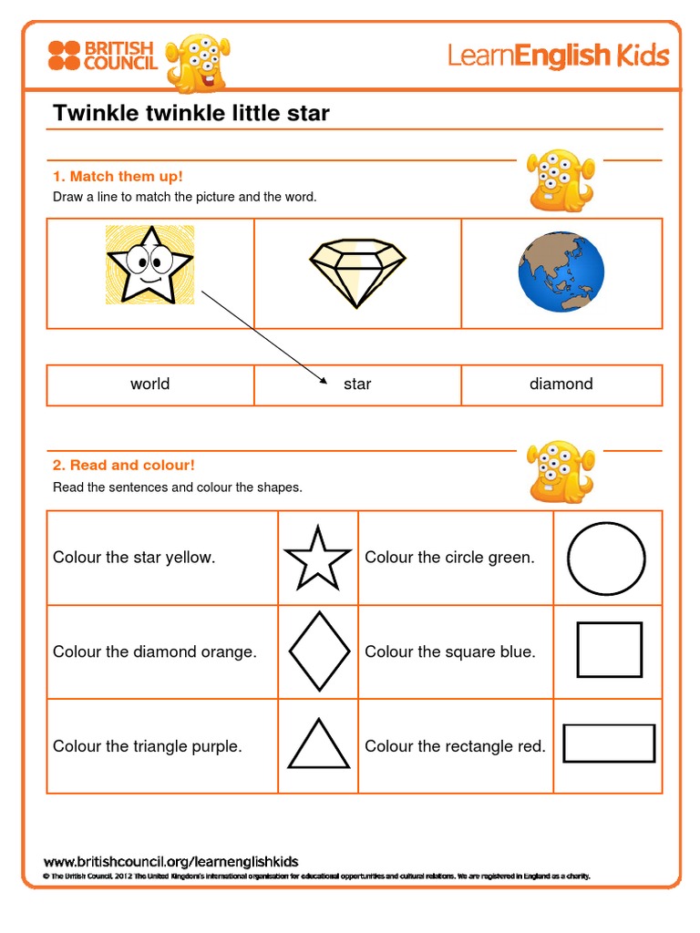 Twinkle Twinkle Little Star Activities | PDF