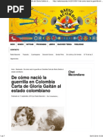 De cómo nació la guerrilla en Colombia Carta de Gloria Gaitán al estado colombiano Ǵ radio macondo