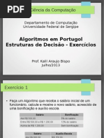 10 - Algoritmos em Portugol Com Estruturas de Decisão - Exercícios.pdf